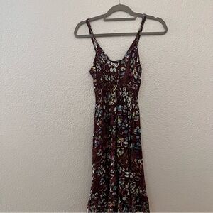Paradise Lahaina Hawaiian Summer Floral Dress adjustable Straps Rayon - One Size